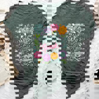 Words Matter Speak Kindness Inspirational Floral Positive Bella Canvas T-shirt | Mazezy