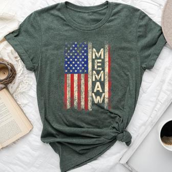 Memaw American Flag Mother's Day For Women Bella Canvas T-shirt - Thegiftio UK