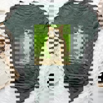 Meowl Cat Owl Cursed Internet Trendy Meme Bella Canvas T-shirt | Mazezy