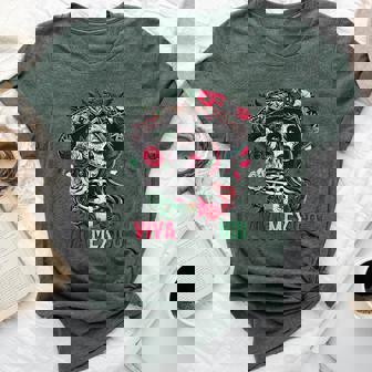 Mexican Independence Day Sugar Skull Viva Mexico Women Bella Canvas T-shirt | Mazezy