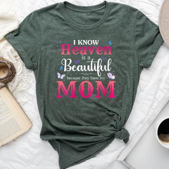 Missing Mom In Heaven Angel Memorial Day Mother Day Women Bella Canvas T-shirt - Thegiftio UK