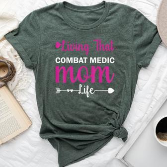 Mom For Combat Medic Quote Present Bella Canvas T-shirt - Thegiftio UK