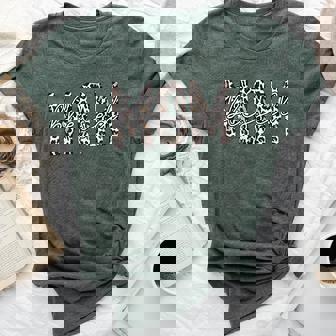 Mother's Day Leopard Mom Blessed Mama Bella Canvas T-shirt | Mazezy