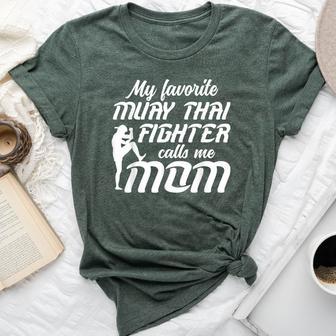 Muay Thai Mom Of A Muay Thai Fighter Proud Muay Thai Mother Bella Canvas T-shirt - Thegiftio UK
