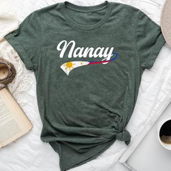 Nanay Philippines Flag Filipino Mom Filipina Mother Bella Canvas T-shirt - Thegiftio UK