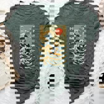 Panda Surfing Japanese Bella Canvas T-shirt | Mazezy