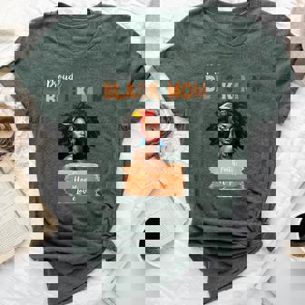 Proud Black Mom Melanin African American Mother's Day Bella Canvas T-shirt | Mazezy