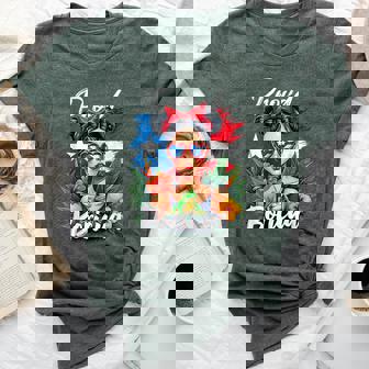 Puerto Rican Girls Boricua Puerto Rico Heritage Messy Bun Bella Canvas T-shirt | Mazezy