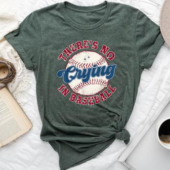 There Is No Crying In Baseball Game Day Baseball Mom Bella Canvas T-shirt - Thegiftio UK