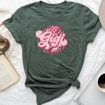 Retro Groovy Gigi Leopard Grandma Mother's Day Women Bella Canvas T-shirt - Thegiftio UK