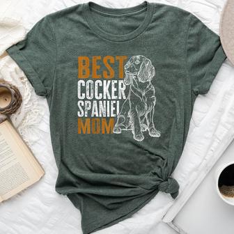 Retro Vintage Cocker Spaniel Mom Best Dog Lover Bella Canvas T-shirt - Thegiftio UK