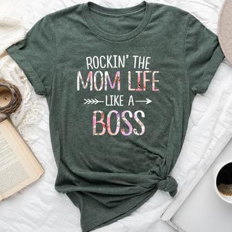Rockin' The Mom Life Like A Boss Mother's Day Mom Bella Canvas T-shirt - Thegiftio UK