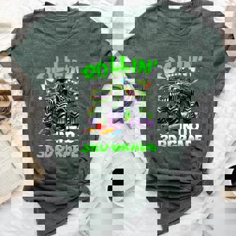 Rollin' Into 3Rd Grade Monster Truck Back To School Boys Bella Canvas T-shirt | Mazezy