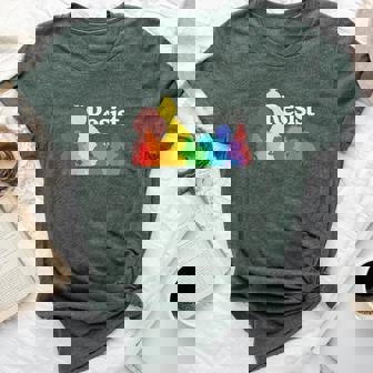 Save PBS Resist Rainbow Character Graphic Bella Canvas T-shirt | Mazezy