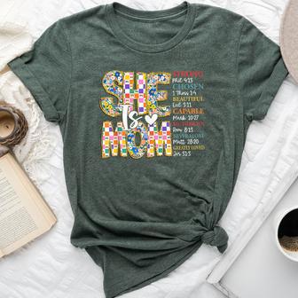 She Is Mom Strong Chosen Beautiful Floral Bella Canvas T-shirt - Thegiftio UK