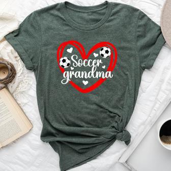Soccer Grandma Heart Grandma Of A Soccer Player Grandmother Bella Canvas T-shirt - Thegiftio UK
