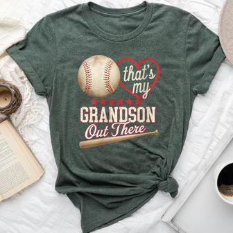 That's My Grandson Out There Baseball Grandma Bella Canvas T-shirt - Thegiftio UK