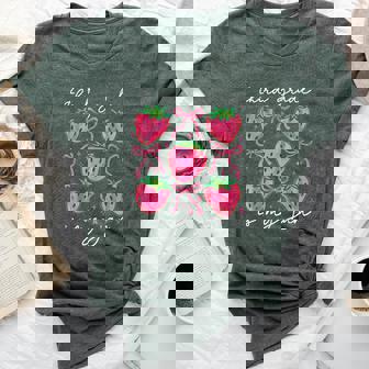 Third Grade Is My Jam Strawberry Third Grade Teacher Women Bella Canvas T-shirt | Mazezy