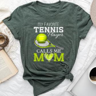 Vintage My Favorite Tennis Player Calls Me Mom Mother's Day Bella Canvas T-shirt - Thegiftio UK