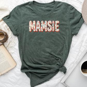 Wildflowers Mamsie Floral Mother's Day Mamsie Bella Canvas T-shirt - Thegiftio UK