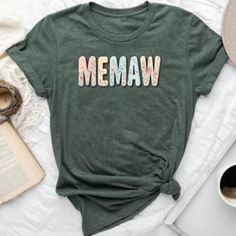 Wildflowers Memaw Floral Mother's Day Memaw Bella Canvas T-shirt - Thegiftio UK