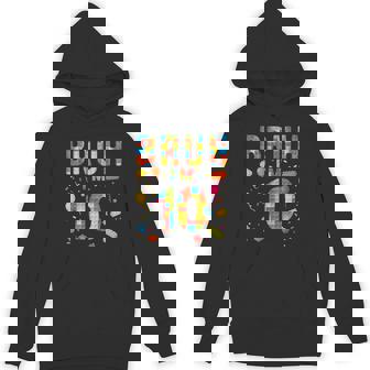 10 Year Old Building Blocks Bruh 10Th Birthday Boy Hoodie - Thegiftio