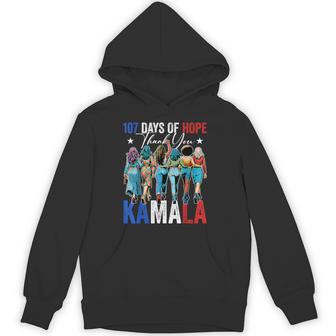 107 Days Of Hope Thank You Kamala 107 Days Kamala Harris Hoodie | Seseable UK