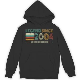 21 Years Old Legend Since 2004 21St Birthday Hoodie - Thegiftio UK