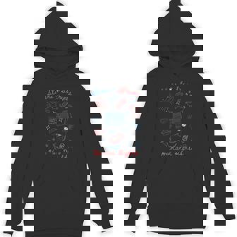 4Th Of July Doodle Stars Stripes & Human Rights Memorial Day Hoodie - Monsterry