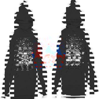 4Th Of July Gnomes American Flag Patriotic Independence Day Hoodie | Mazezy