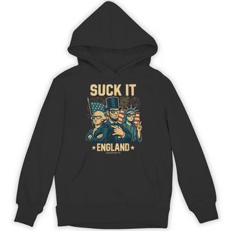 4Th Of July Suck It England Washington America Patriotic Hoodie - Thegiftio UK