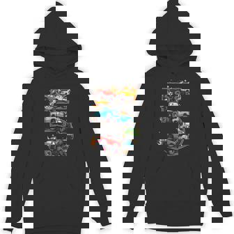 5 Year Old Monster Truck Boy Toddler 5Th Birthday Party Hoodie | Seseable CA