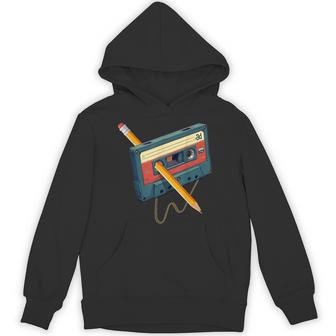 80S 90S Retro Party Costume Nostalgia Cassette Hoodie - Thegiftio UK