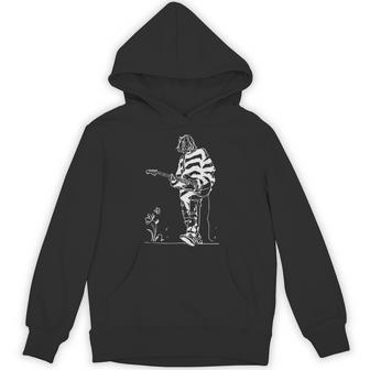 90S Grunge Legend Sketch Alternative Rock Guitarist Vocalist Hoodie - Monsterry