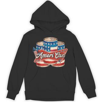 American Ameri Can 4Th Of July Retro Usa Beer Patriotic Hoodie - Thegiftio UK