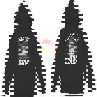 American Flag Bald Eagle Patriotic Eagle 4Th Of July Bruh Hoodie - Thegiftio