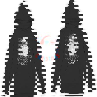American Flag Sunglasses Christmas In July Santa Beach Mens Hoodie - Thegiftio UK