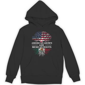 American Grown Mexican Roots Mexico Country Lover Proud Us Hoodie - Thegiftio UK