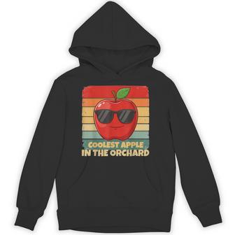 Apple Picking Day Harvest Coolest Apple In The Orchard Retro Hoodie - Thegiftio UK