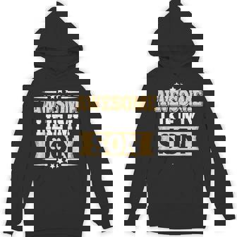 Awesome Like My Son Papa Dad Son Vintage Fathers Day Hoodie - Monsterry