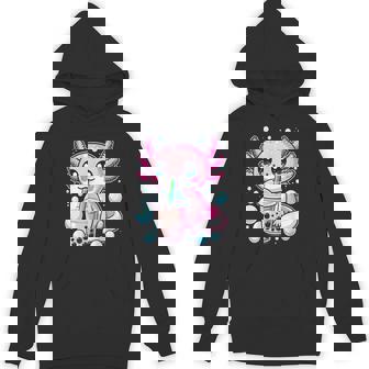 Axolotls Bubble Boba Tea Anime Cute Kawaii Axolotl Hoodie - Thegiftio