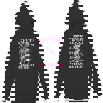 Bachelorette Party Cowgirl Getting Meowied Cat Bride Hoodie | Mazezy