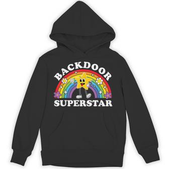 Backdoor Superstar Inappropriate Raunchy Adult Humor Hoodie - Thegiftio UK