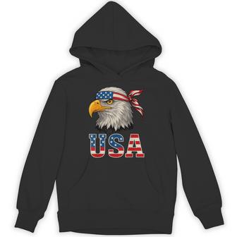Bald Eagle Us American Flag 4Th Of July Pride Patriotic Hoodie - Thegiftio UK