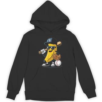 Banana Baseball Player Fruit Lover Present Hoodie - Thegiftio UK