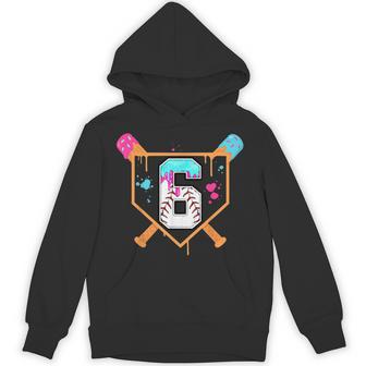 Baseball 6Th Birthday Ice Cream Drip 6 Year Old Birthday Boy Hoodie - Thegiftio UK