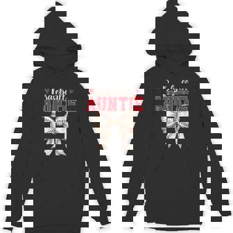 Baseball Auntie Coquette Bow Game Day Hoodie | Mazezy