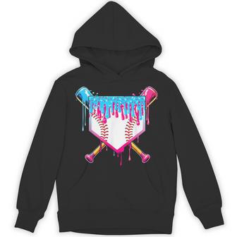 Baseball Drip Boy Ice Cream Sprinkle Youth Baseball Birthday Hoodie - Thegiftio UK