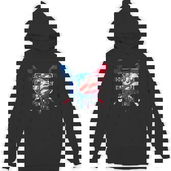 Baseball Drip Boys Dripping Ice Cream Baseball American Flag Hoodie | Mazezy