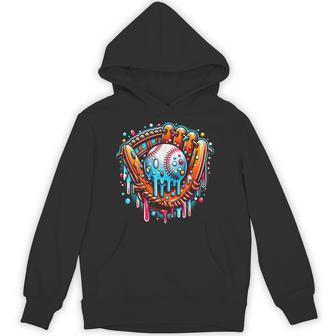 Baseball Drip Boys Glove Ice Cream Dripping Youth Sports Hoodie - Thegiftio UK